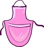 Light purple apron, illustration, vector on white background.