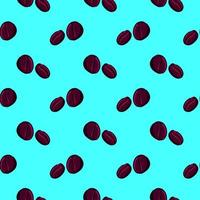 Coffee beans,seamless pattern on light blue background. vector