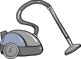 Grey vacuum cleaner,illustration,vector on white background vector