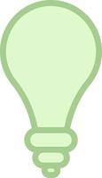 Eco green lightbulb, illustration, vector on a white background.
