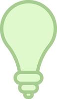 Eco green lightbulb, illustration, vector on a white background.