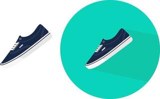 Blue sneakers ,illustration, vector on white background.