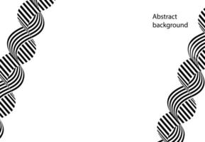 black and white 3d lines abstract background design. vector