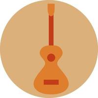 guitarra acústica, ilustración, vector sobre fondo blanco.