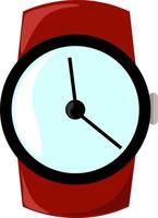 Wrist watch, illustration, vector on white background.