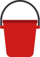 Firefighting bucket, illustration, vector on white background.