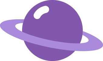 Purple planet, illustration, vector on white background.