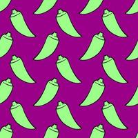 Small okra, seamless pattern on pink background. vector