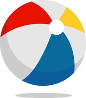 Beach ball, illustration, vector on white background.