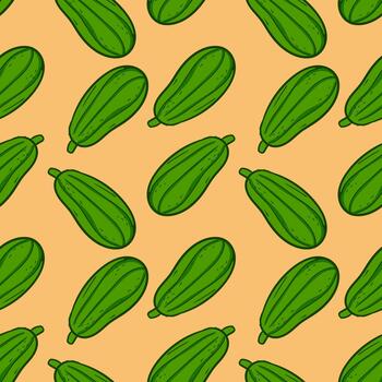 Cucumber pattern , illustration, vector on white background