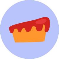 Red velvet cake, illustration, vector on a white background.