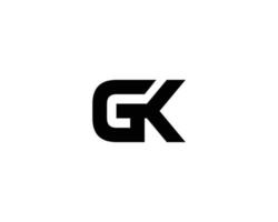 plantilla de vector de diseño de logotipo gk kg