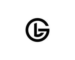 plantilla de vector de diseño de logotipo gl lg