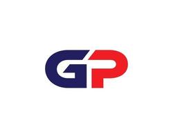 plantilla de vector de diseño de logotipo gp pg