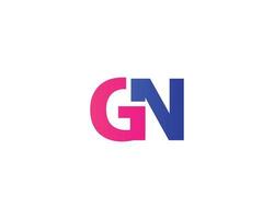 GN NG Logo design vector template