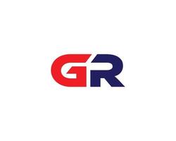 GR RG Logo design vector template