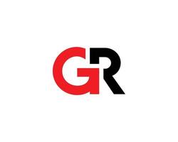 GR RG Logo design vector template