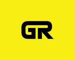 GR RG Logo design vector template