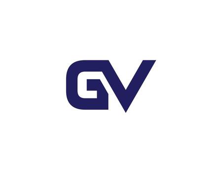 GV VG logo design vector template
