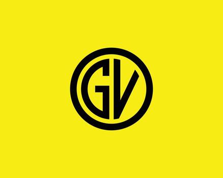 GV VG logo design vector template
