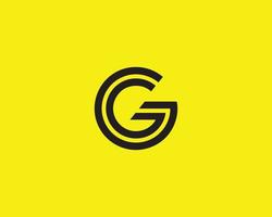 GG logo design vector template