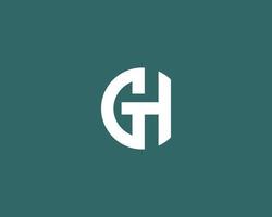 GH HG Logo design vector template