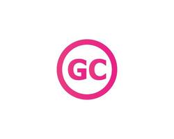GC CG Logo design vector template