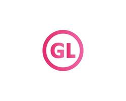 plantilla de vector de diseño de logotipo gl lg