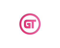 plantilla de vector de diseño de logotipo gt tg