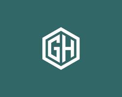 plantilla de vector de diseño de logotipo gh hg