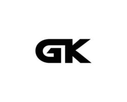 plantilla de vector de diseño de logotipo gk kg