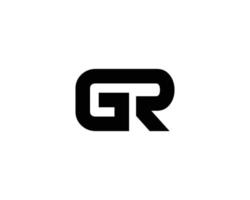 plantilla de vector de diseño de logotipo gr rg