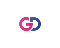 plantilla de vector de diseño de logotipo gd dg