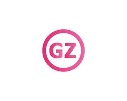 plantilla de vector de diseño de logotipo gz zg