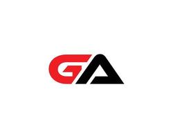 GA AG logo design vector template