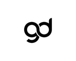 plantilla de vector de diseño de logotipo gd dg