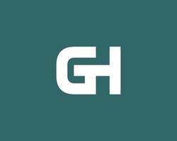 plantilla de vector de diseño de logotipo gh hg