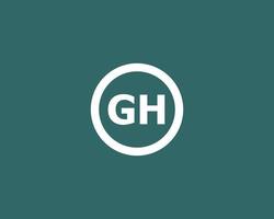 GH HG Logo design vector template