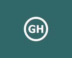 plantilla de vector de diseño de logotipo gh hg