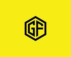 GF FG logo design vector template