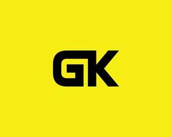 plantilla de vector de diseño de logotipo gk kg