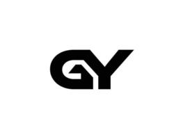 plantilla de vector de diseño de logotipo gy yg