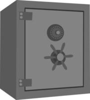 Grey safe, illustration, vector on white background