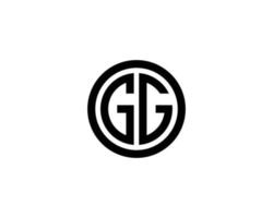 GG logo design vector template