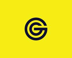 GG logo design vector template