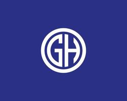 plantilla de vector de diseño de logotipo gh hg