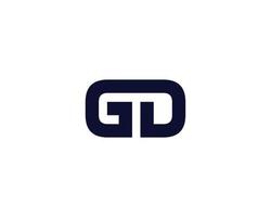 plantilla de vector de diseño de logotipo gd dg