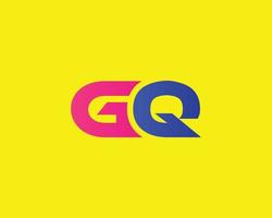 plantilla de vector de diseño de logotipo gq qg