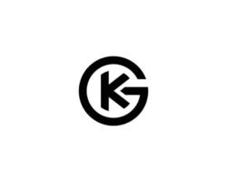 GK KG Logo design vector template