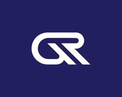 plantilla de vector de diseño de logotipo gr rg